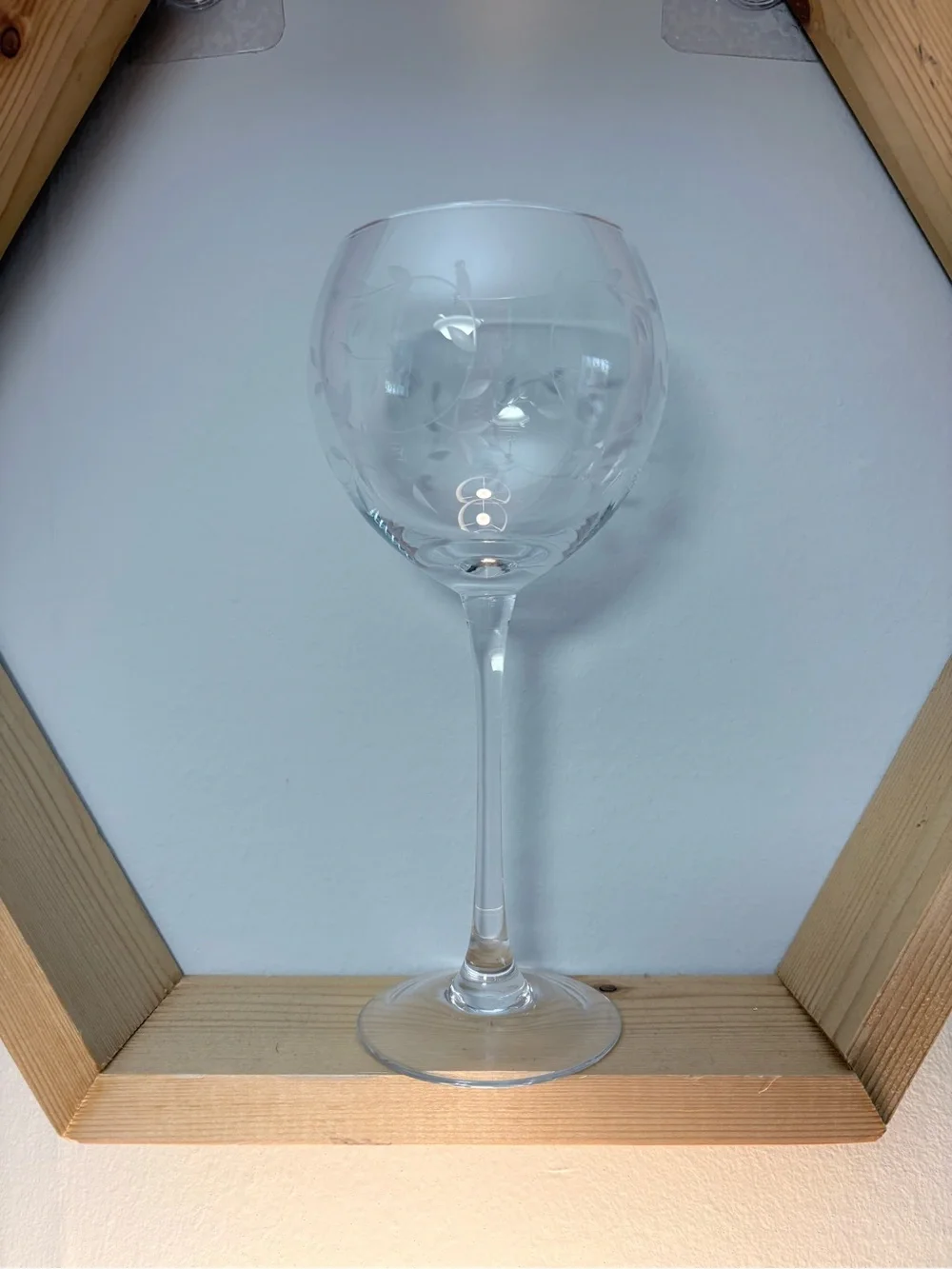 Pair of Lenox Crystal Heather Balloon Wine Glasses